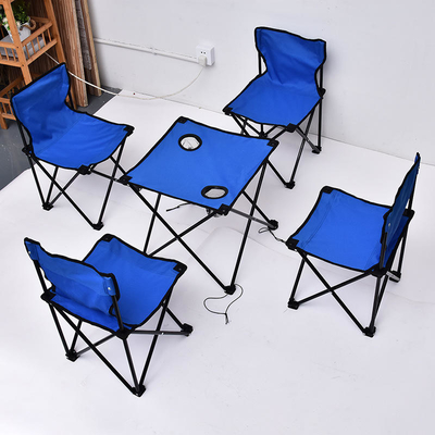 La tabla plegable y la silla portátiles al aire libre del viaje fijaron la tabla plegable de aluminio con las sillas