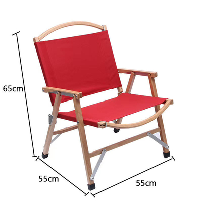 Silla de madera al aire libre 3KG con Odm Kermit Adjustable Height Camping de aluminio del resto del brazo